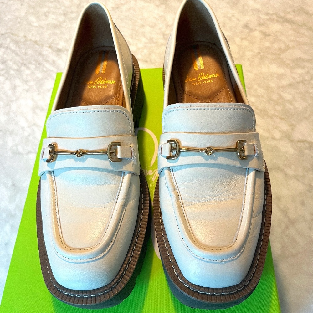 Sam Edelman Lug sole Loafers Ivory New size 6.5 Women's